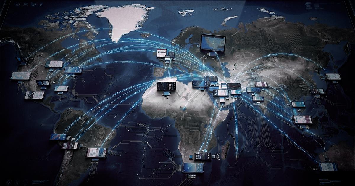an image depicting an interconnected world