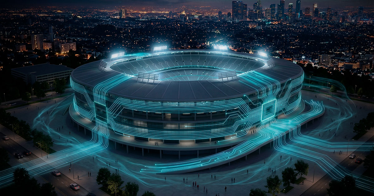 world cup 2026 fifa stadium at night north america